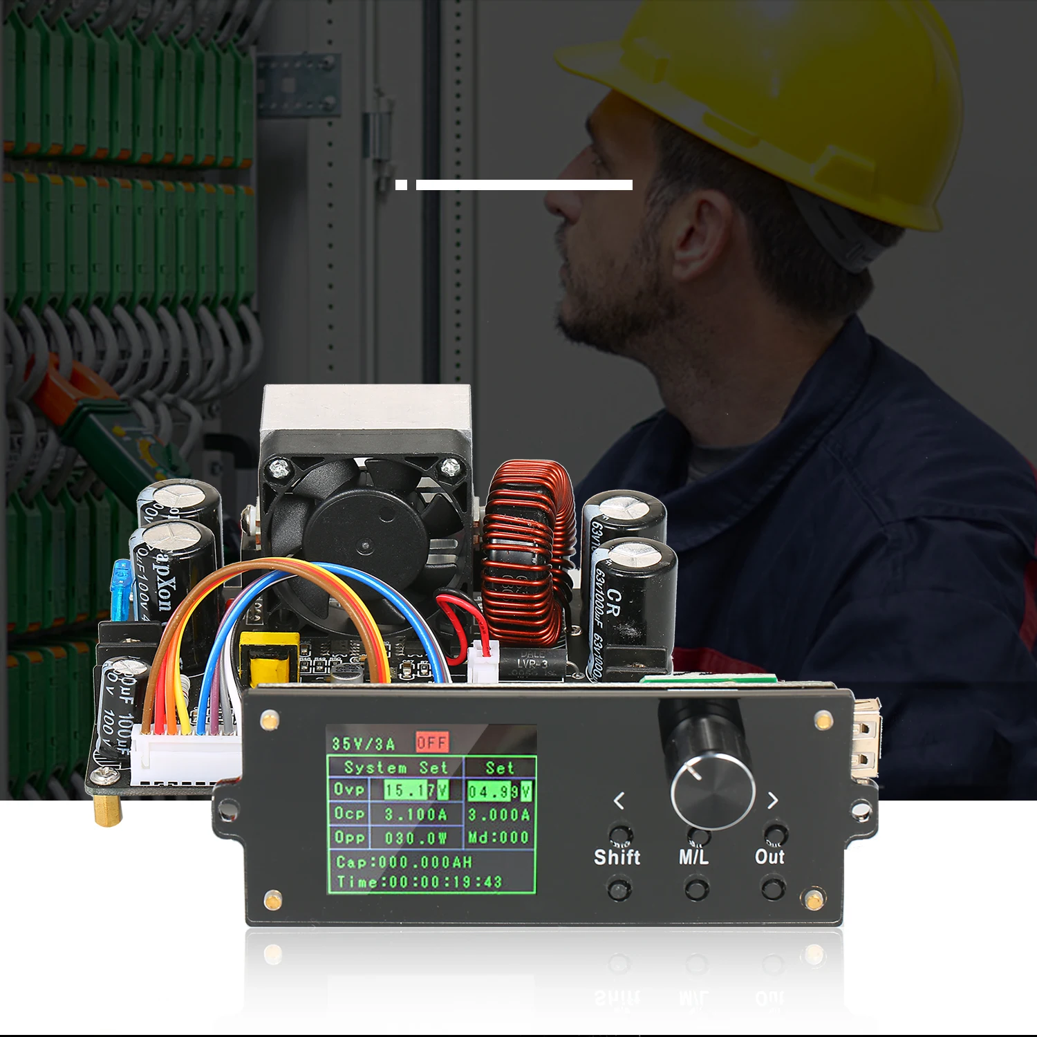 

DPX Series 1.8" Color Screen Display CNC Adjustable Constant Voltage Power Supply Step-down Module Integrated Voltmeter Ammeter