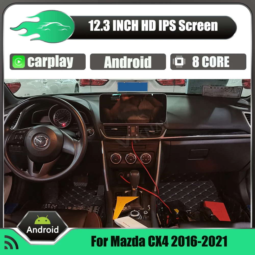 

Автомагнитола 12,3 дюйма, 128 ГГц, Android, для Mazda CX4 CX 4 2016-2021, стерео, мультимедийный видеоплеер, навигация GPS
