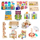 Доска Монтессори занятая доска игрушка для раннего развития Обучающие навыки доска для тренировок детская доска для активного отдыха набор болтов с винтами деревянная игрушка