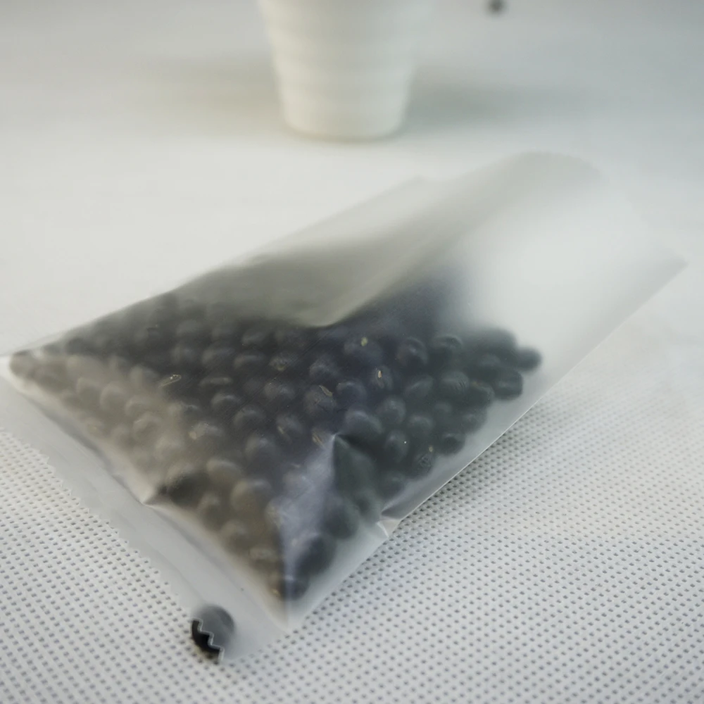 12x18cm Plain Sack 100pcs Matte Clear Plastic Flat Bag Middle Sealed Frosted Soya Bean Food Packaging Ping Pocket Heat Sealable |