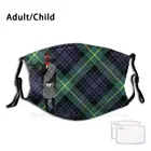 Маска для лица с фильтром Pm2.5, черная, с забавным принтом