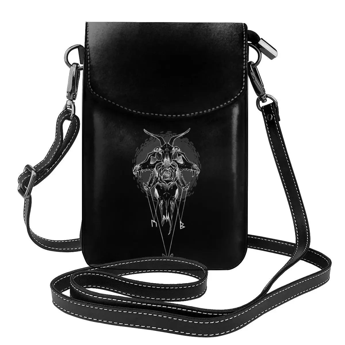 

Helvegen Skull Shoulder Bag Lamb Witch Retro Leather Business Women Bags Student Gifts Purse