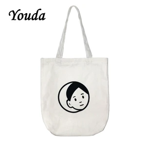 Сумка для покупок Youda в Корейском стиле, повседневная Холщовая Сумка, зеленая вместительная Дамская Наплечная Сумка, модная Милая Портативная Сумка-тоут для девочек