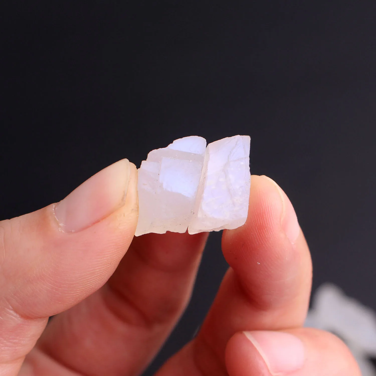 10 г/упак. натуральный белый лунный камень голубые Мерцающие камни ожерелье