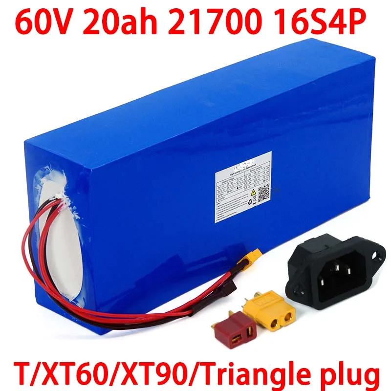 

New 60V 20ah 21700 16s4p Electric scooter bateria 60v 20AH Electric Bicycle Lithium Battery pack 1000W 2000W ebike batteries