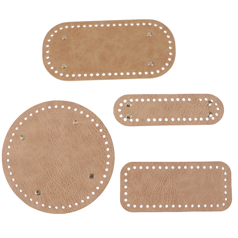 

Round Leather Bottom With Holes Rivet For Knitting Bag Handbag DIY Women Shoulder Crossbody Bags Accessories High Qualtiy