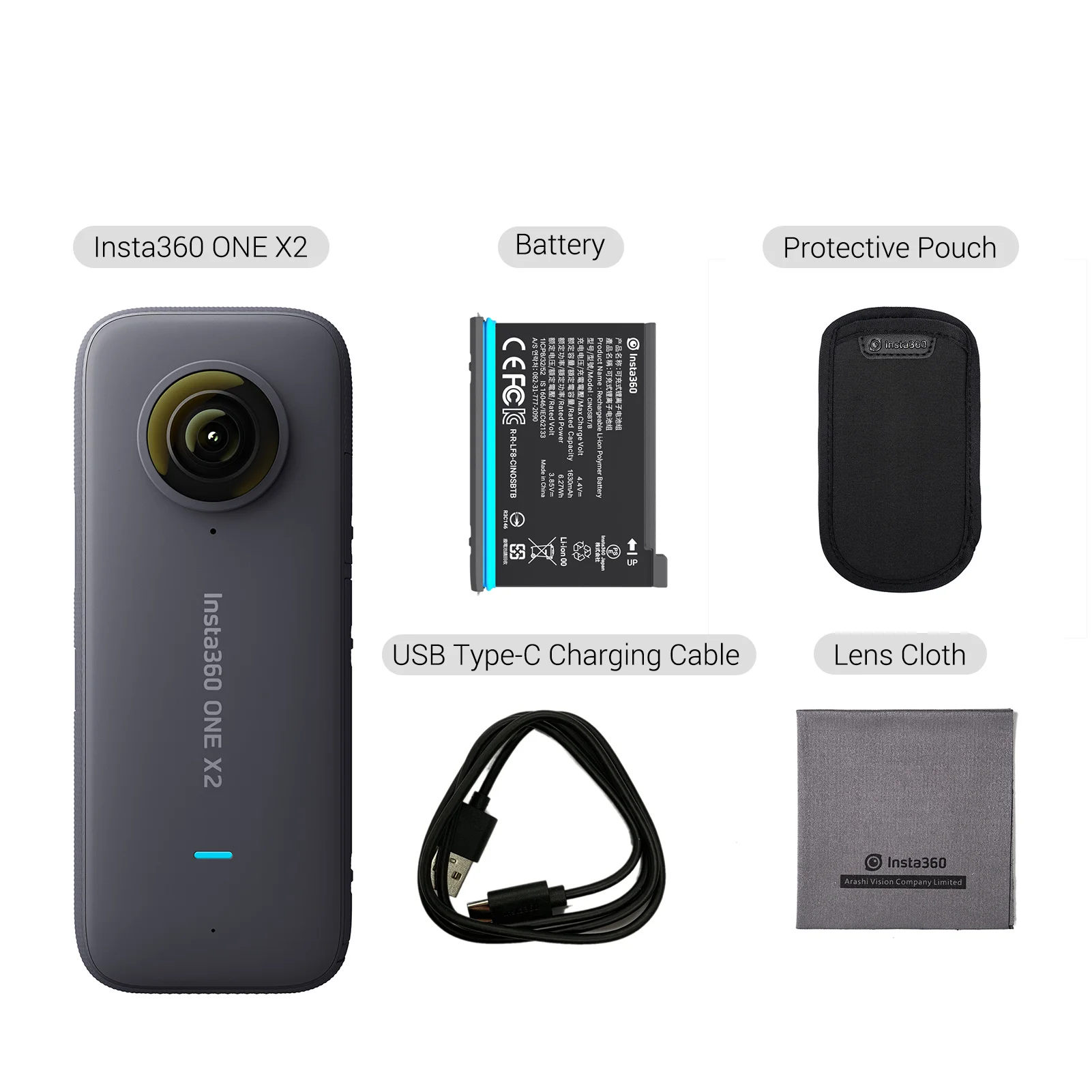 Insta360 ONE X2 панорамная видеокамера мини Экшн камера 5 7 K 30fps ЖК дисплей сенсорный
