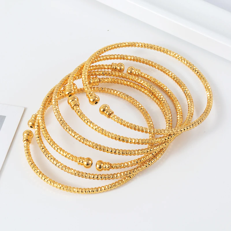 3 мм/6 шт. индийские ювелирные изделия для невесты браслеты Дубаи женщин