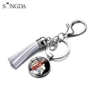 Ностальгический брелок SONGDA с изображением знаменитой рок, Звездный брелок, классическое искусство, фото, подвеска, металлический брелок, брелок с кисточкой, поющие поклонники, безделушки, подарок