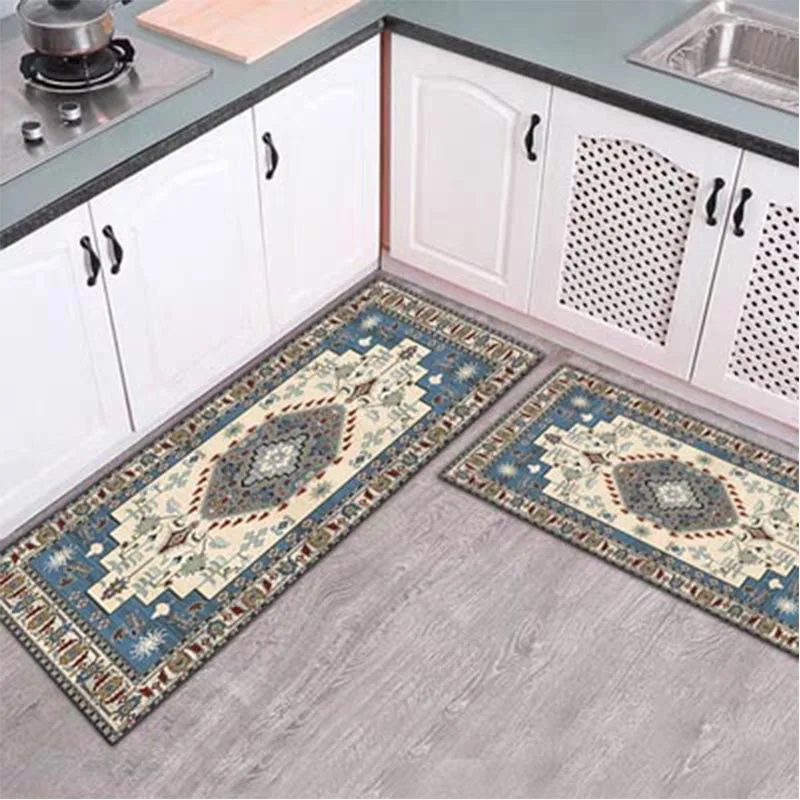 Beste Perzische Stijl Anti-Slip Keuken Mat Set Voor Floor Wateropname Badmat Badkamer Mat Machine Wasbaar Deurmat Keuken Tapijt