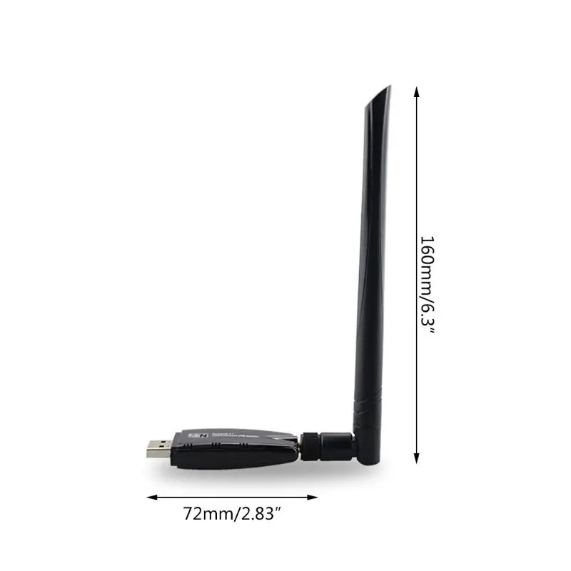 

2.4G WIFI USB 300Mbps Lan Adapter High Gain Antenna Wireless Receiver Network Card for Windows Linux Systems C26