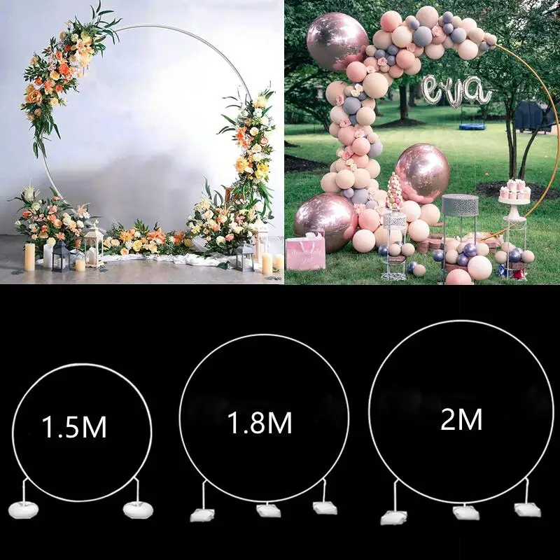 

Circle Balloon Arch With Stand Plastic Wreath Frame Holder Ring Ballon DIY Column Base Baby Shower Birthday Wedding Party Decor
