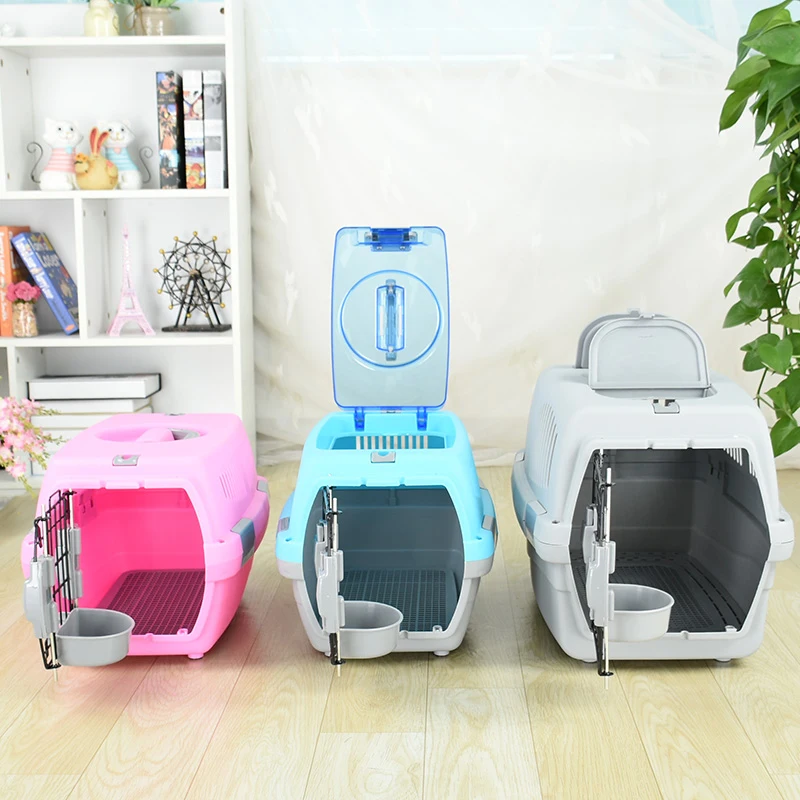 Воздухопроницаемая Сумка переноска для собак и кошек дорожная клетка щенков