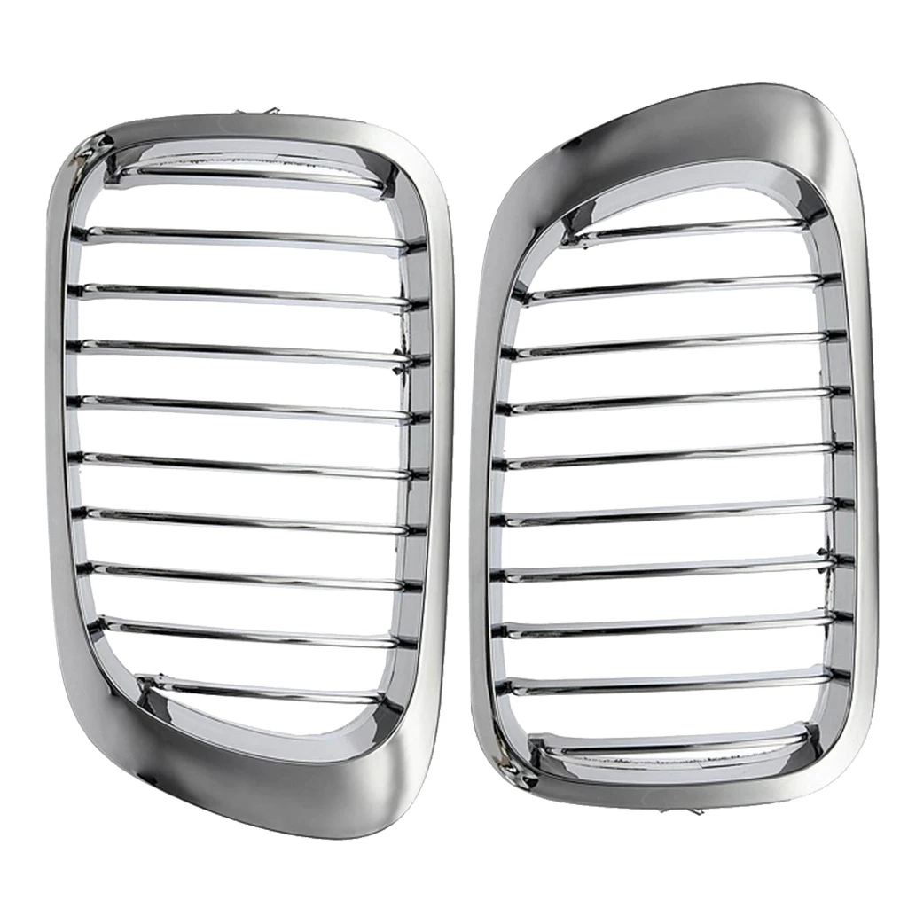 

2 Pieces Chrome Front Kidney Grille For BMW E46 M3 325Ci 3 Series 2DR 99-06