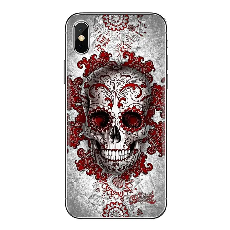 Сахарный череп розовые цветы татуированный чехол для телефона LG Spirit Motorola Moto X4 E4 E5