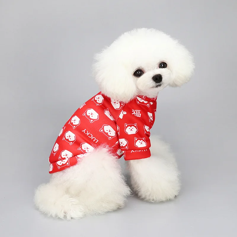 

Dogs Clothes Pet Of Winter Clothes Puppy Print Fleece-Lined Warm Clothes To Puppy Warm Thick Hoodie Puppy Of Cotton Jacket