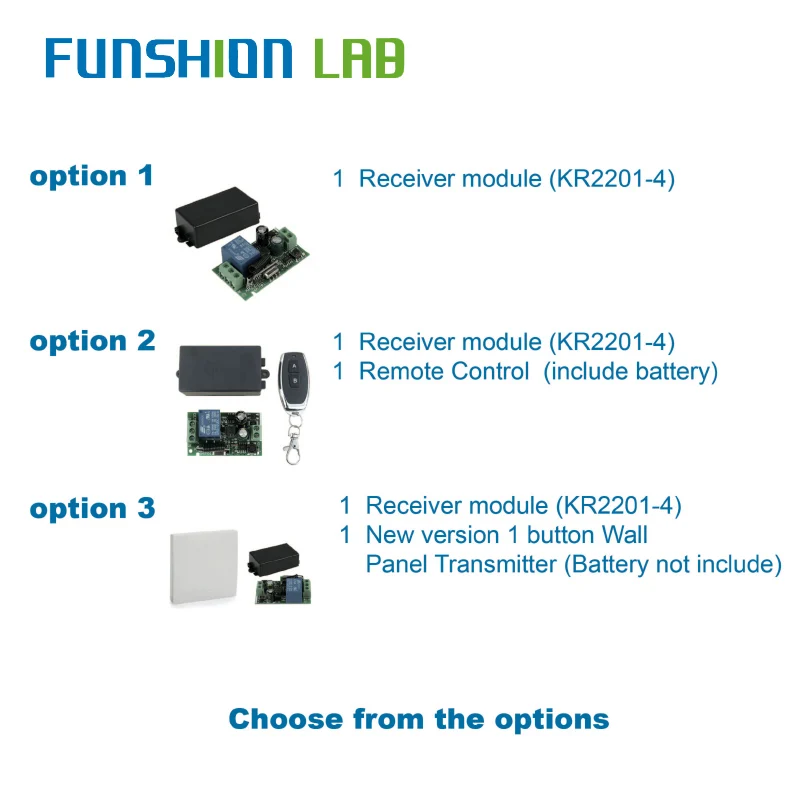 Универсальный беспроводной пульт дистанционного управления FUNSHION 433 МГц 85 в 110 В 220