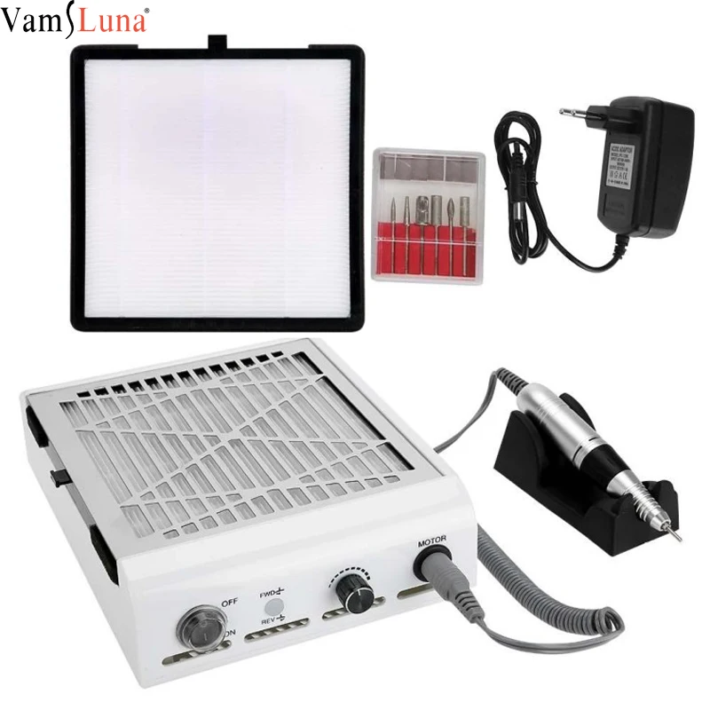 Пылесборник для ногтей 2 в 1 мощный Настольный пылесос мощностью 60 Вт маникюрные