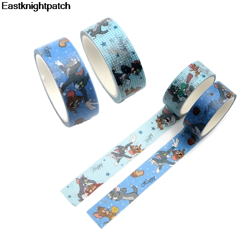 Кот и мышь кавайный мультфильм смешной DIY Скрапбукинг липкий клей Васи бумага маскирующая Лента Печатный узор наклейка E0613