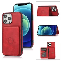 simple fashion card bag magnetic leather back phone case for iphone 13 12 mini 11 pro max 8 7 6 se xs x xr purse wallet cover