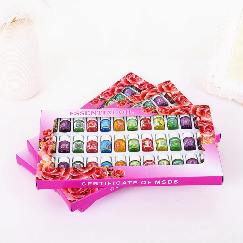 

36 Bottle/box Cured Flavor Spa Office Massage Aromatic Plants Gift Air Care Humidifier Aromatherapy Oil Diffuser Water-Soluble