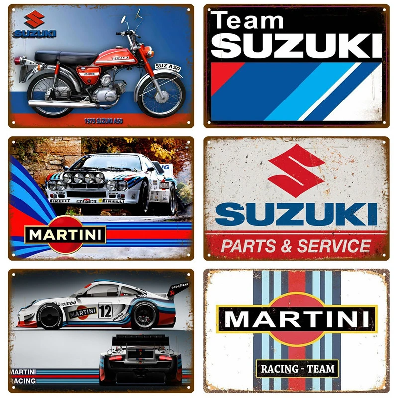 Винтажный настенный постер Suzuki винтажный Ретро Декор для дома и ресторана