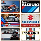 Винтажный настенный постер Suzuki, винтажный Ретро настенный Декор для дома и ресторана, Металлический Настенный декор, художественный металлический знак, Жестяная Табличка