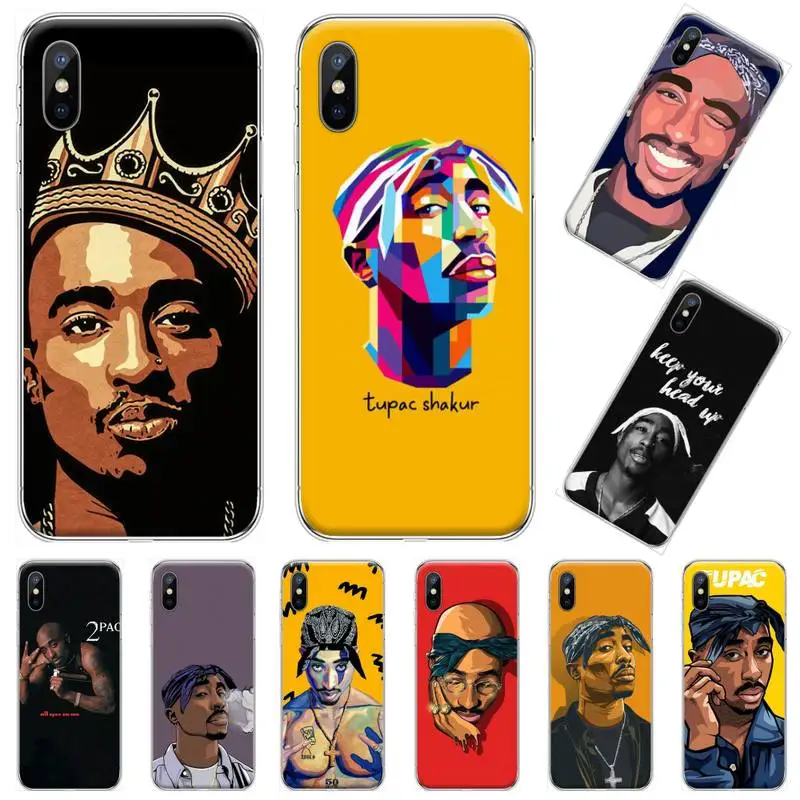 Рэппер 2pac Тупак мягкий резиновый чехол для телефона iPhone 11 12 pro XS MAX 8 7 6 6S Plus X 5S SE 2020
