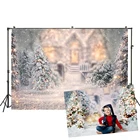 Рождественская ёлка фон белый зимний Фон фотографии волшебной магии для фотосессий для photoshop Санта Клаус на Новый год в виде снежинок