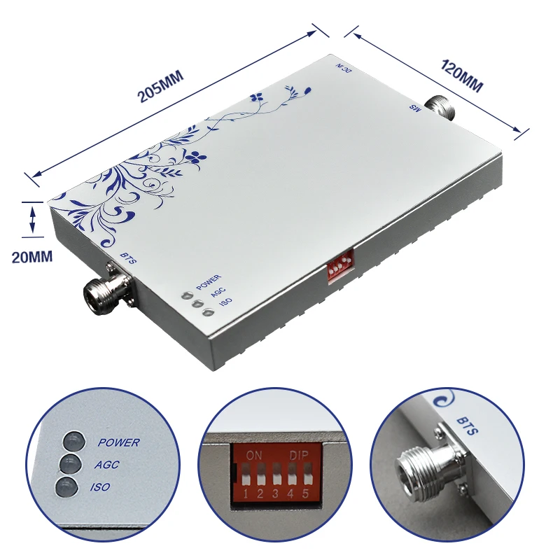 Lintratek усилитель сигнала 850 МГц 75дБ AGC MGC мобильный телефон GSM повторитель 3G сетевой