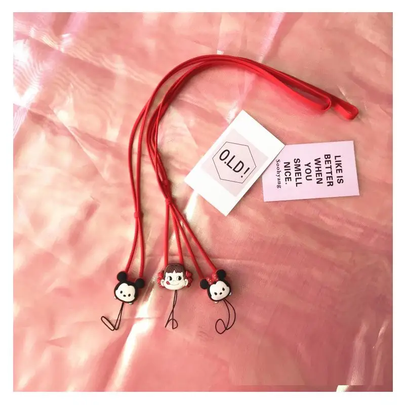Kawaii Minnie Phone Chain Ringke ремешок силиконовый ремешок-держатель для сотового телефона ручные шнурки на запястье ремешок для ключей