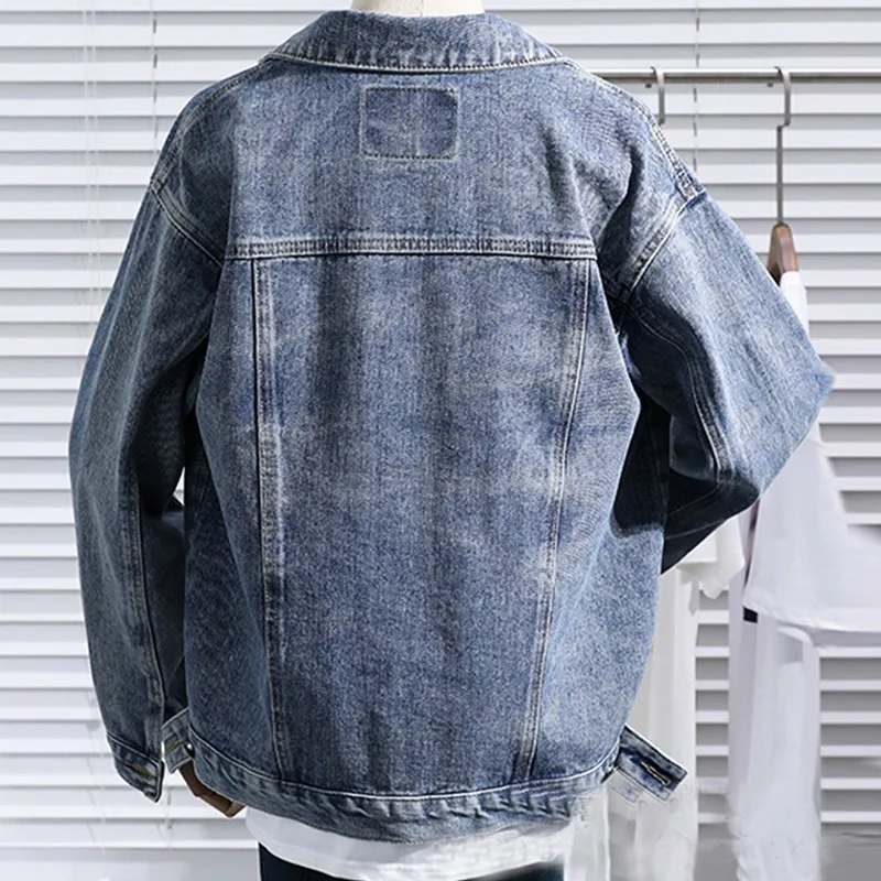 Куртка CHICEVER женская джинсовая винтажная Свободная верхняя одежда из денима с