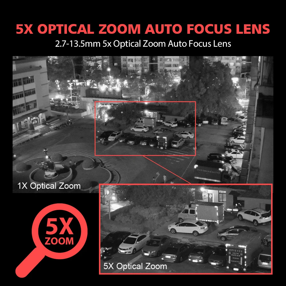 Wifi Беспроводная PTZ ip-камера 5MP Super HD 5x оптический зум двухстороннее аудио наружное