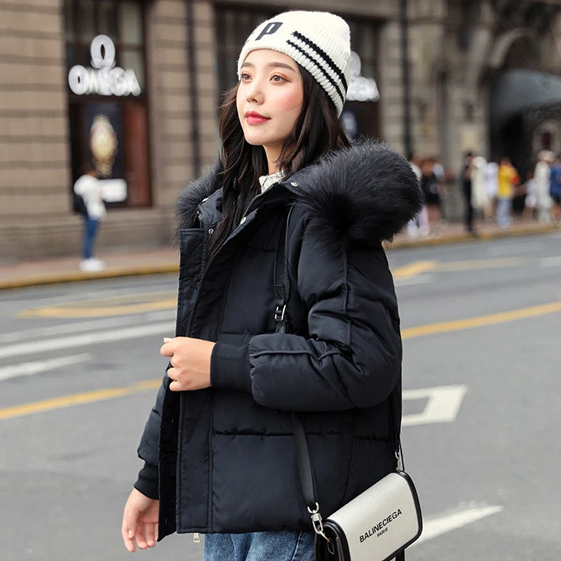 2020 Корейская стильная зимняя Толстая парка Женская пузырчатая куртка с