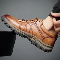 lace up new comfortable men casual shoes loafers men shoes high quality leather shoes man flats hot sale moccasins shoe for men