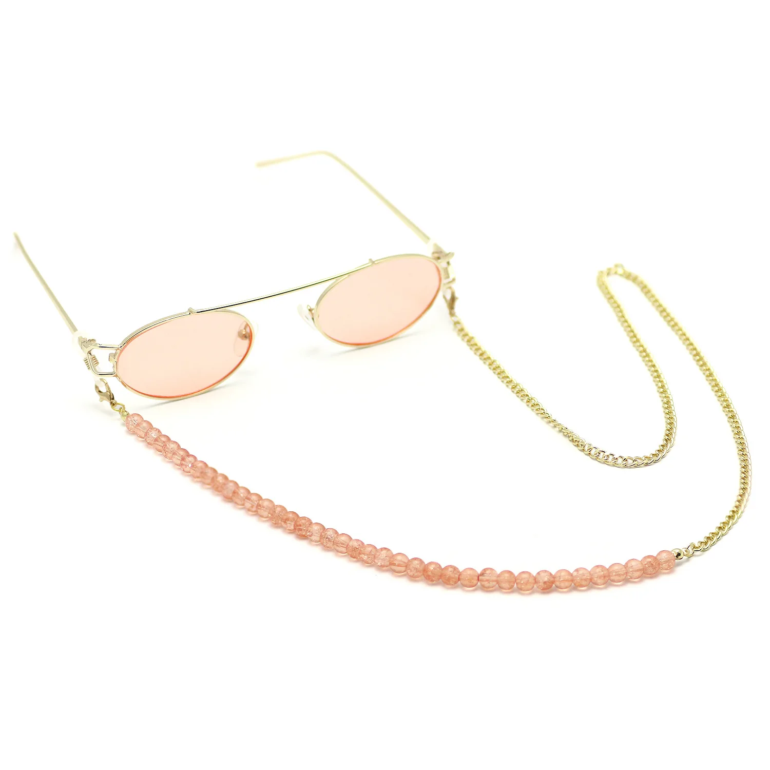 

Simple Handmade Beads eyeglass chain Gold Color bohemian Mask Chain landyard glasses accessories