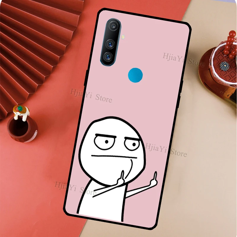 Чехол с забавными мемами на средний палец для Realme 8 Pro Q3 6 7 C3 C11 C21 GT Neo чехол OnePlus 9 7T 8T