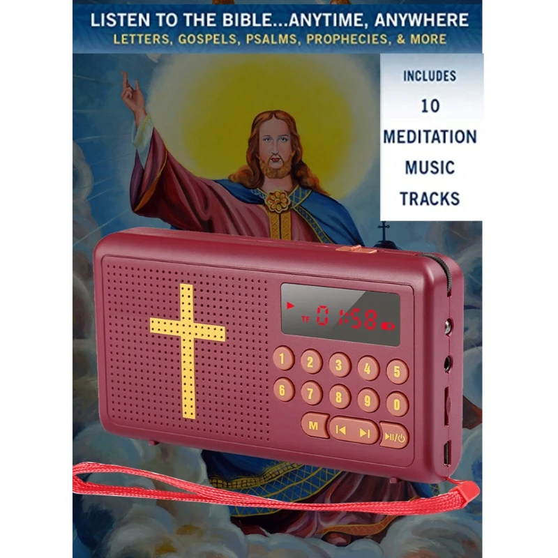 

Universal High-end Rechargeable Audios Bible Player Electronic Bible Talking King James Version Bible Audios Player