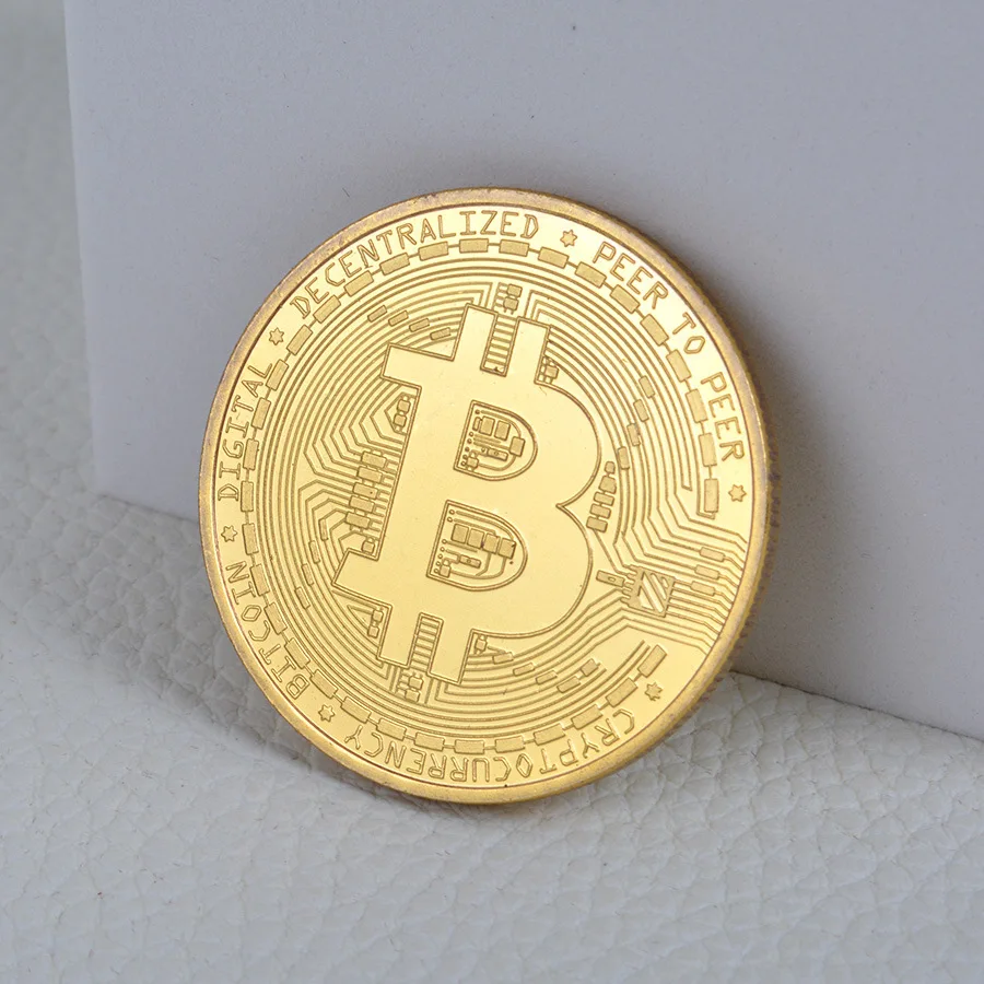 

New Creative Souvenir Gold Plated Bitcoin Coin Collectible Great Gift Bit Coin Art Collection Physical Gold Commemorative Coin