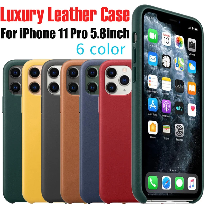 Полуночный зеленый для IPhone 11 чехол Pro Max Оригинальный ультра-тонкий кожаный