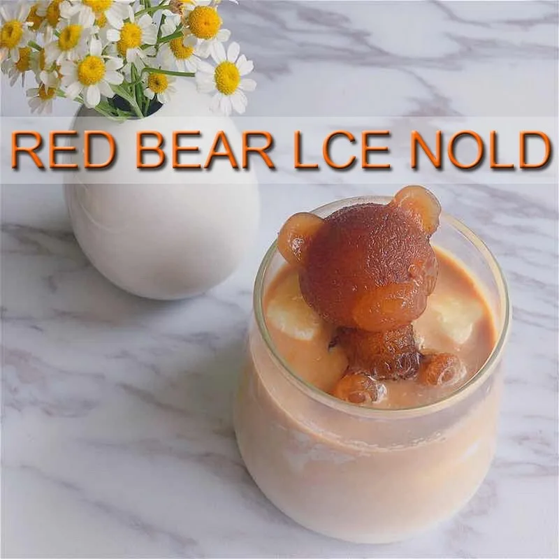 

1Pcs 3D Bear Mold Silicone Ice Cube Mold Craft Soap DIY Chocolate Candy Dough Mold for Making Coffee Milk Tea Fondant