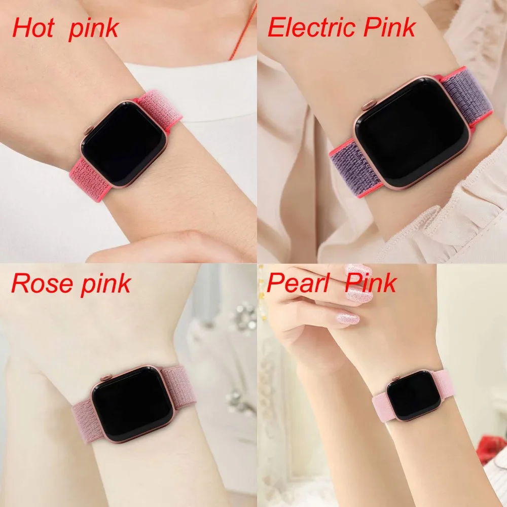 Спортивные петли для наручных часов Apple Watch, версии 44/42/40/38 мм 5/4/3/2/1 нейлоновый ремешок для наручных часов браслет ремешок с крючками и петлями застежка