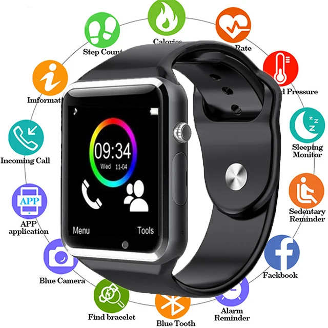 Смарт часы TOLASI Bluetooth A1 спортивные трекер для мужчин и женщин IP67 водонепроницаемые