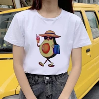 new women t shirts summer cute avocado printed tops tees female t shirt short sleeve white tshirt for lady casual tops