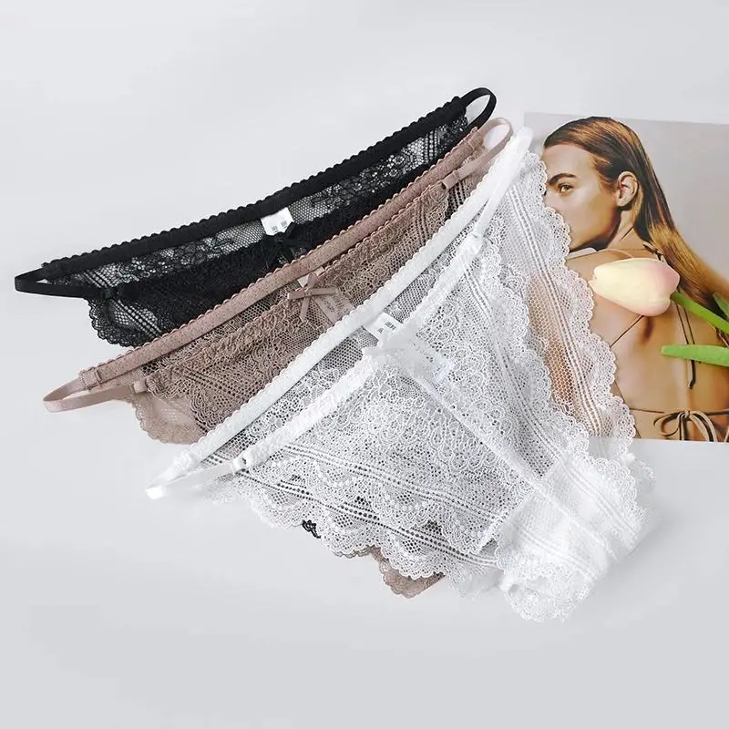 

Для женщин прозрачные кружевные трусики пикантные нижнее бельё для девочек трусики-стринги трусы тонкие мягкие дышащие трусы с низкой тали...