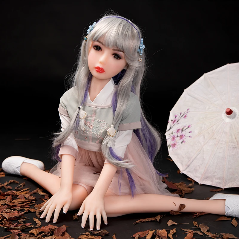 Дешевая Бесплатная 3d настоящая секс кукла 100 см мини медицинская силиконовая