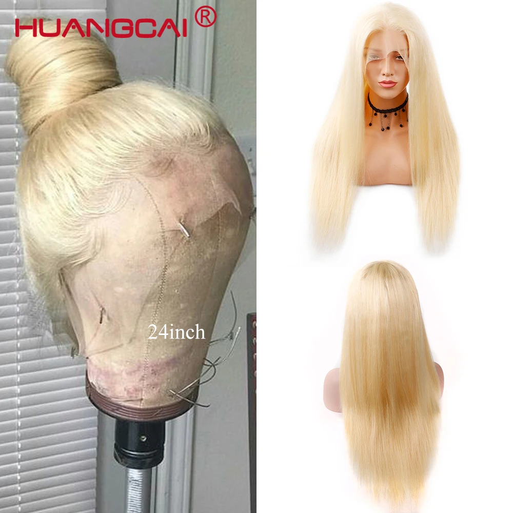 

613 Lace Frontal Wig 13x4 Blonde Lace Front Wig Straight Human Hair HD Transparent Lace Wig Preplucked Brazilian Remy Hair