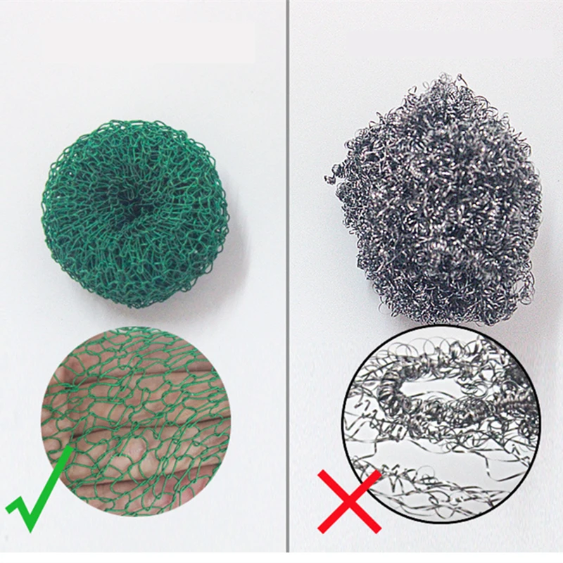 

Nano-fiber steel wool kitchen cleaning ball housework Steel Wire polish brush for pan dishes sink microfiber stainless scrubber