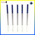 Фреза Концевая HRC65, 4 мм, 4 канавки, D4 * 15*75, 75 мм, длинные концевые фрезы с прямым тонким хвостовиком, с покрытием nACo-Blue, 1 шт.