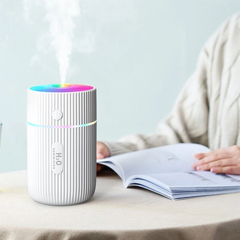

Portabe 220ml USB Mini Humidifier with Colorful LED Night Light 2 Spray Modes Mute Air Purifier Mist Maker Fogger